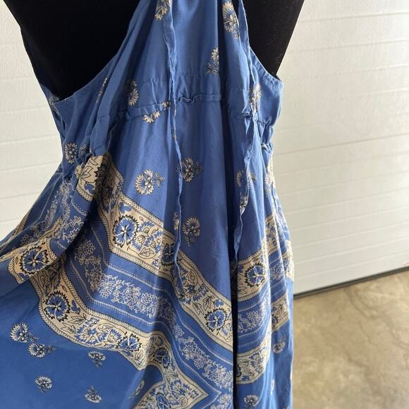 Converse One Star sundress blue floral, spaghetti straps, women's size L - Picture 7 of 11